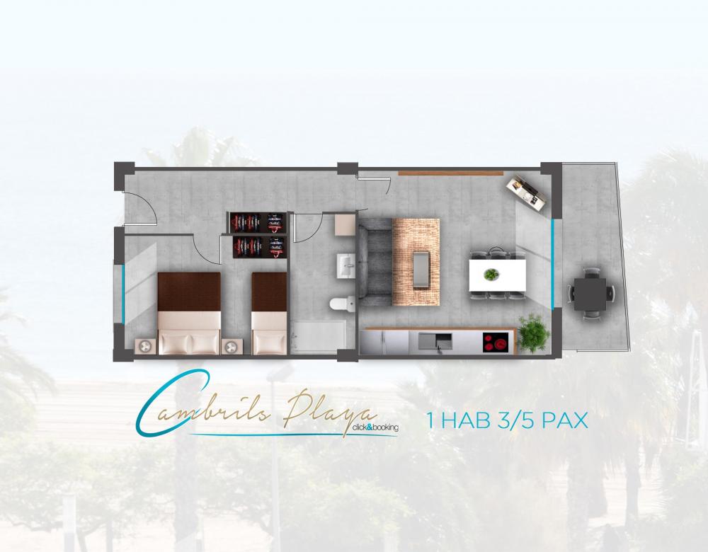 CPS 1HAB. CPS 1 HAB 1ra Planta (3/5) Apartamento Playa Cambrils CPS 1HAB. CPS 1 HAB 1ra Planta (3/5) Apartamento Playa Cambrils