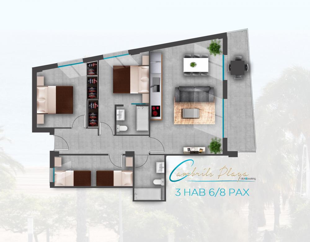 CPS 3 HAB. MAR CPS 3 HAB MAR (6/8) Apartamento Playa Cambrils CPS 3 HAB. MAR CPS 3 HAB MAR (6/8) Apartamento Playa Cambrils
