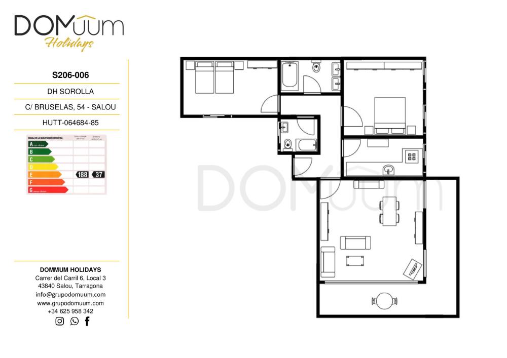 S206-010 DH - SOROLLA Apartamento Turística - Platja Capellans Salou