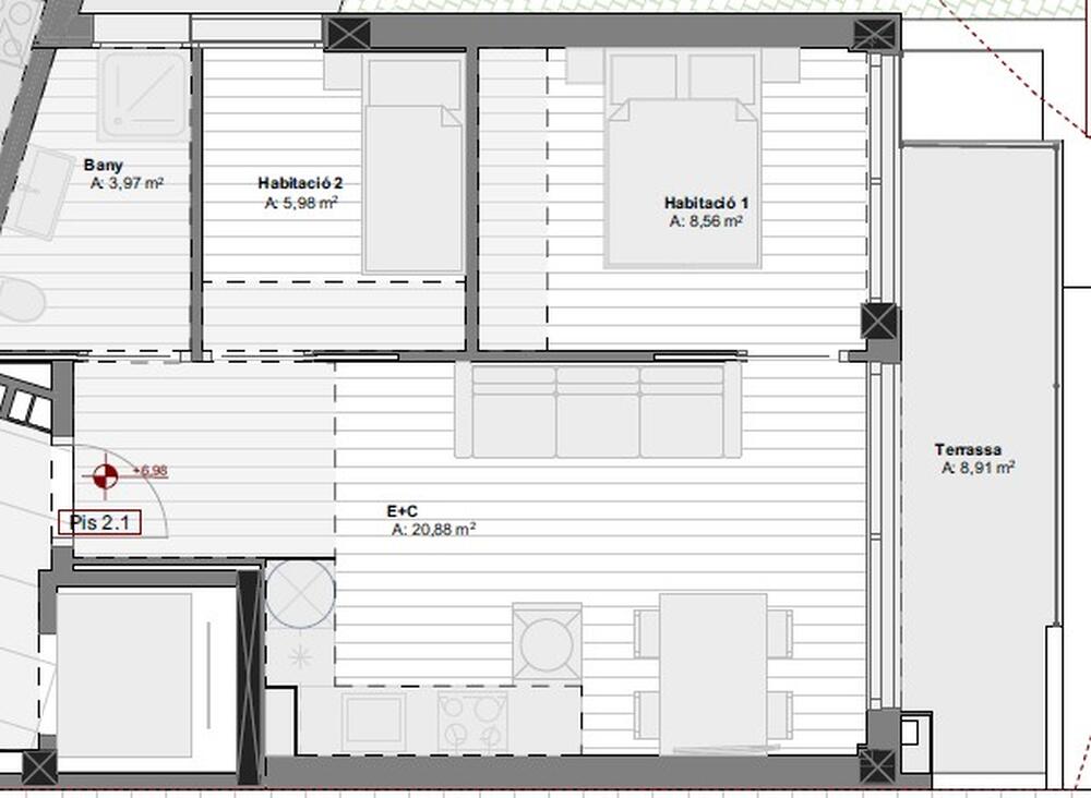 AP-0104 PLL 3-1 Apartamento Salatar Roses