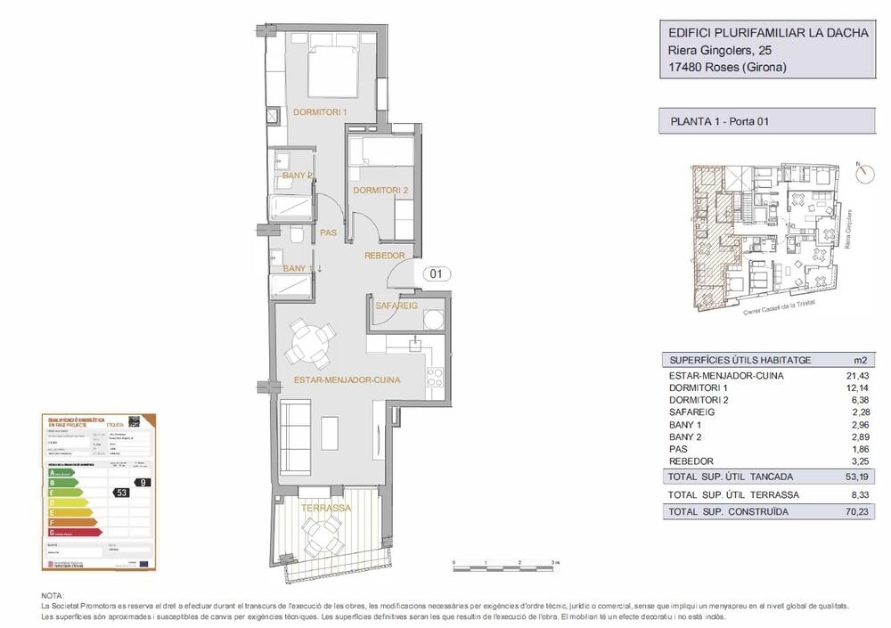 ONRG-0100 PROMOCIO RIERA GINJOLERS Apartamento Centre Roses