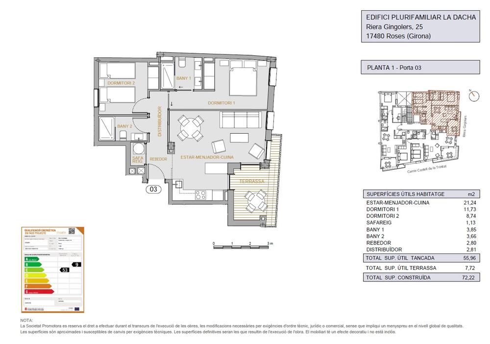 ONRG-0100 PROMOCIO RIERA GINJOLERS Apartamento Centre Roses