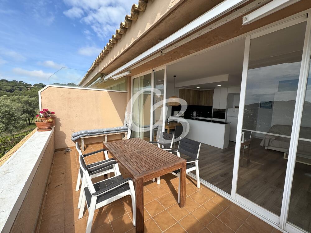 1104 PRECIÓS APARTAMENT AMB VISTES PANORÀMIQUES AL MAR AMB PISCINA I PK A AIGUABLAVA Apartamento Aiguablava Begur